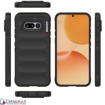 Magic Shield guminis dėklas - juodas (Nothing Phone 4A)